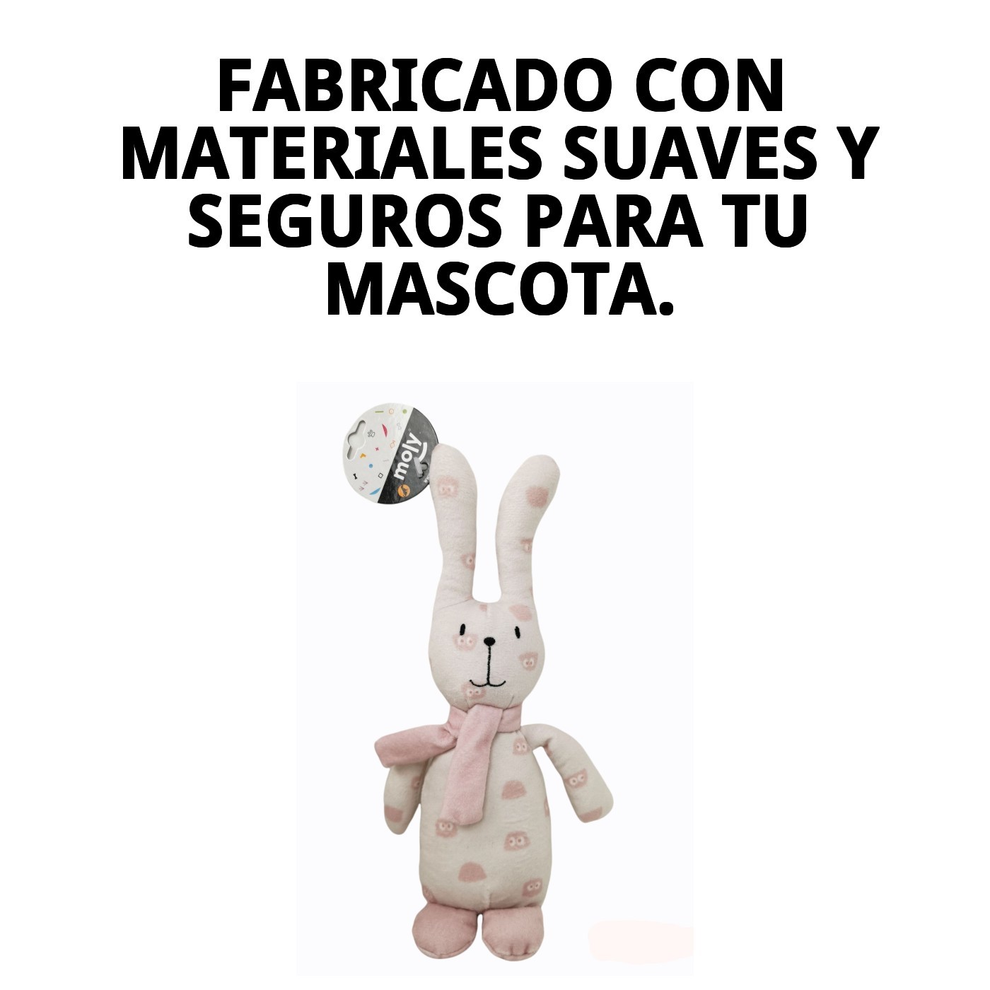 Peluche Conejo Trendy para Perros 25 cm Moly | Juguete Suave con Sonido y Diseño Moderno