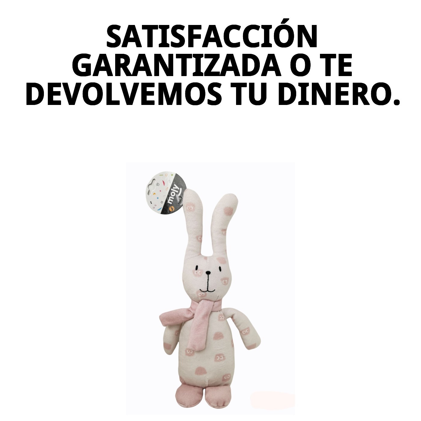 Peluche Conejo Trendy para Perros 25 cm Moly | Juguete Suave con Sonido y Diseño Moderno