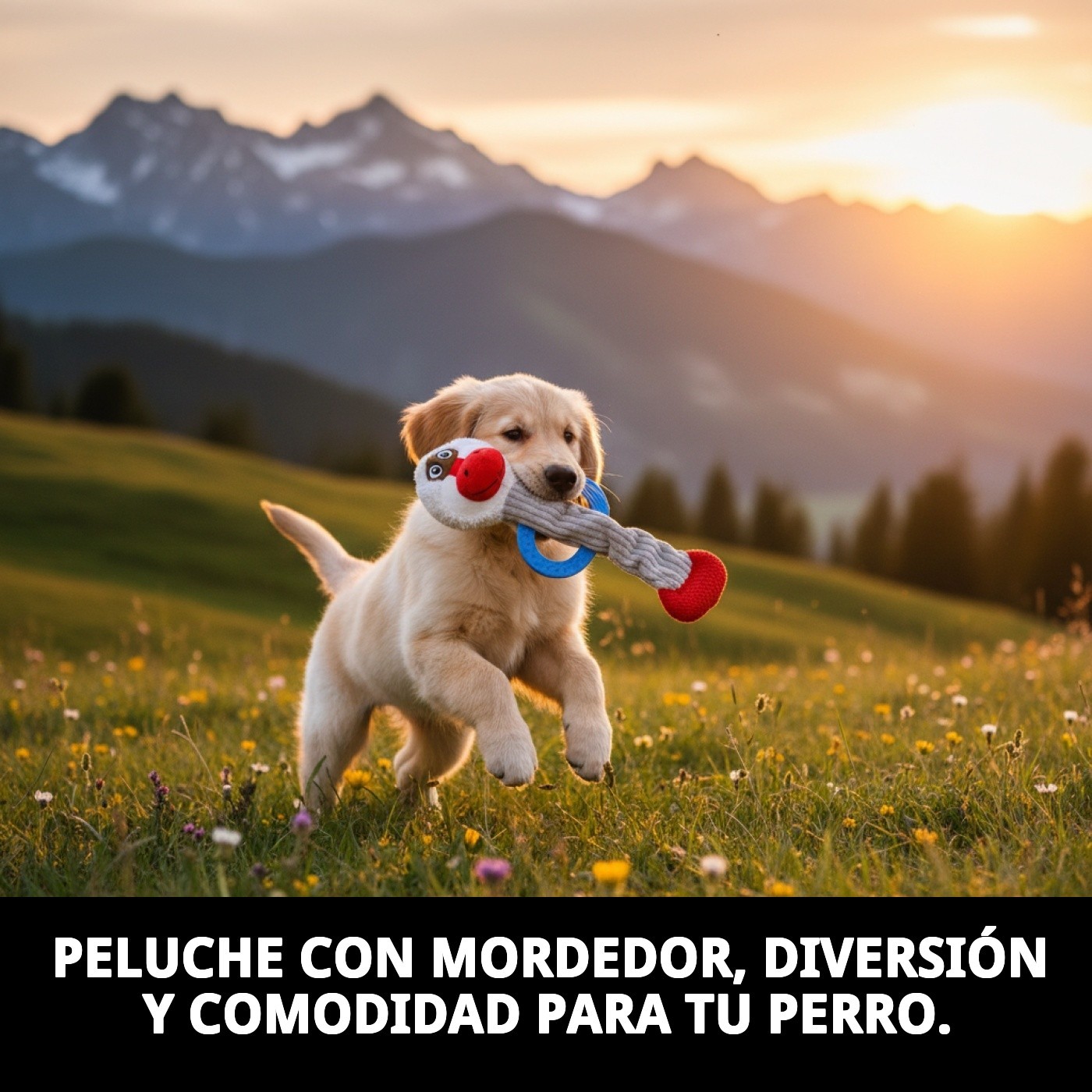 Peluche Mono para Perros 45 cm Moly | Juguete con Sonido y Mordedor Integrado