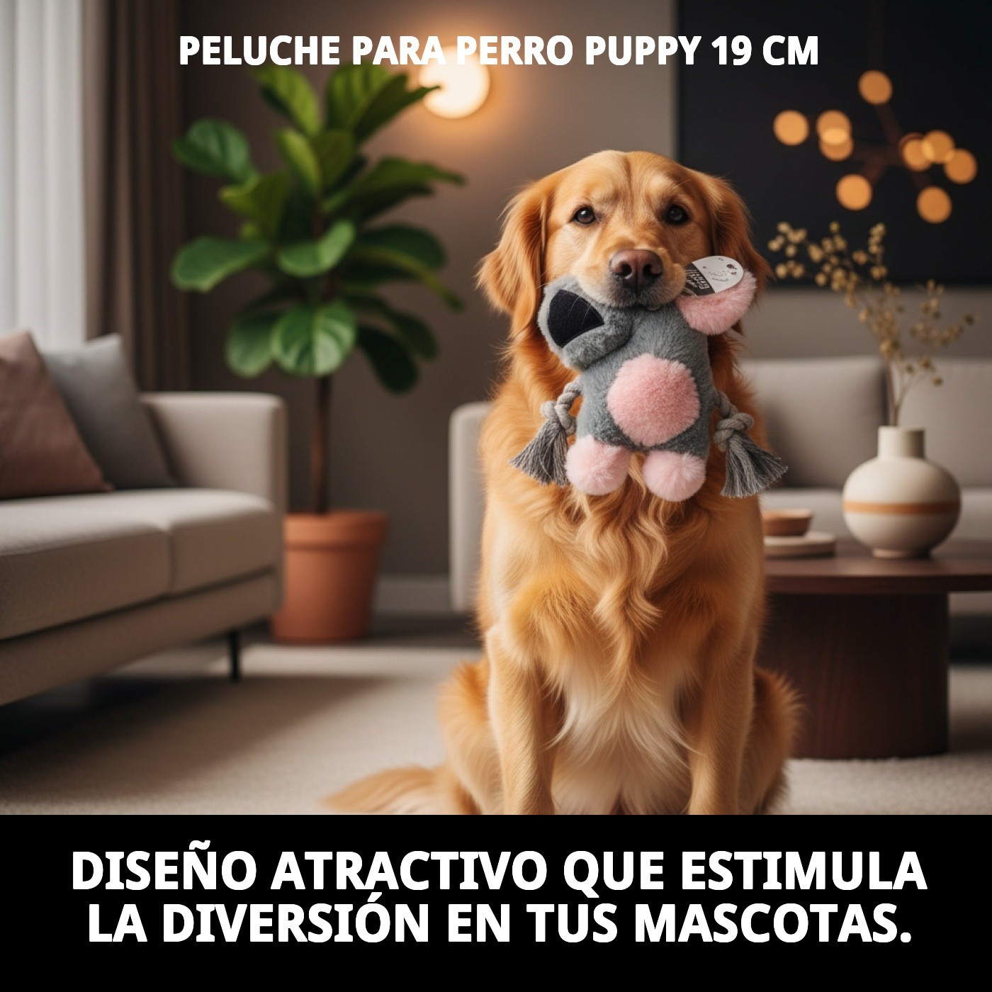 Peluche Puppy para Perros 19 cm Moly | Juguete Suave con Sonido, Ideal para Cachorros