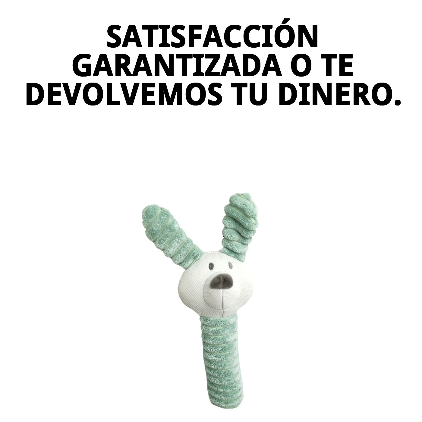 Peluche Rabbit para Perros 26 cm Moly | Juguete Suave con Sonido, Resistente y Súper Divertido