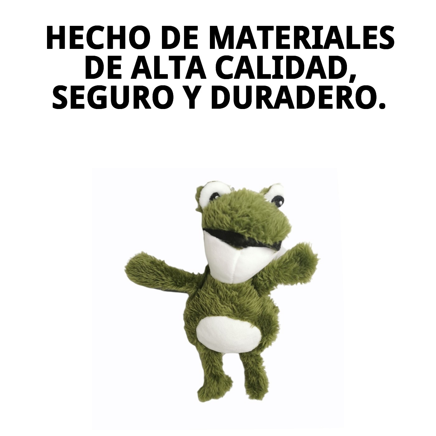 Peluche Ranita para Perros 20 cm Moly | Juguete Suave con Sonido y Súper Adorable