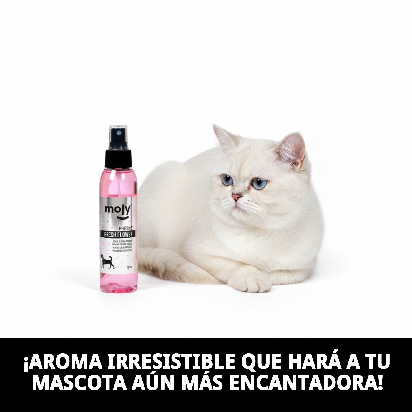Perfume Fresh Flowers 125 ml Moly | Aroma Floral Suave y Duradero para Perros