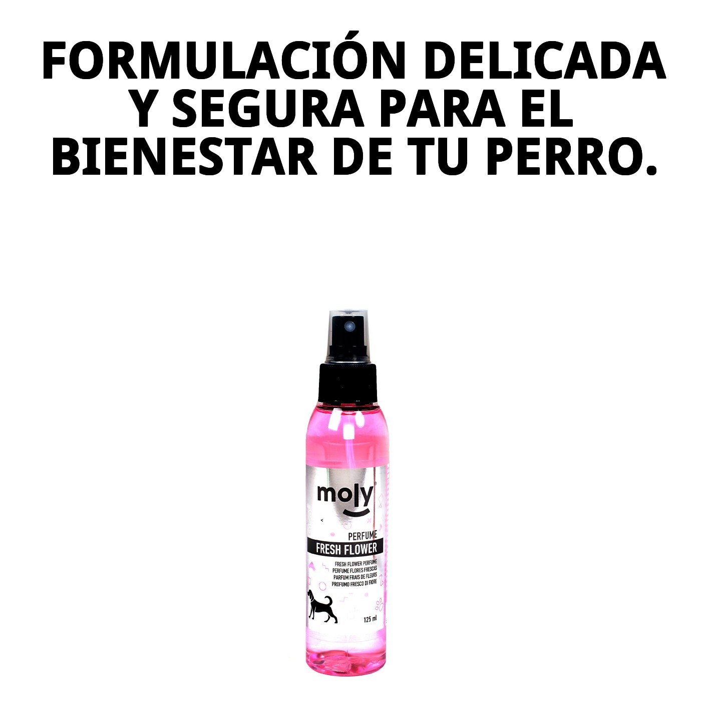 Perfume Fresh Flowers 125 ml Moly | Aroma Floral Suave y Duradero para Perros