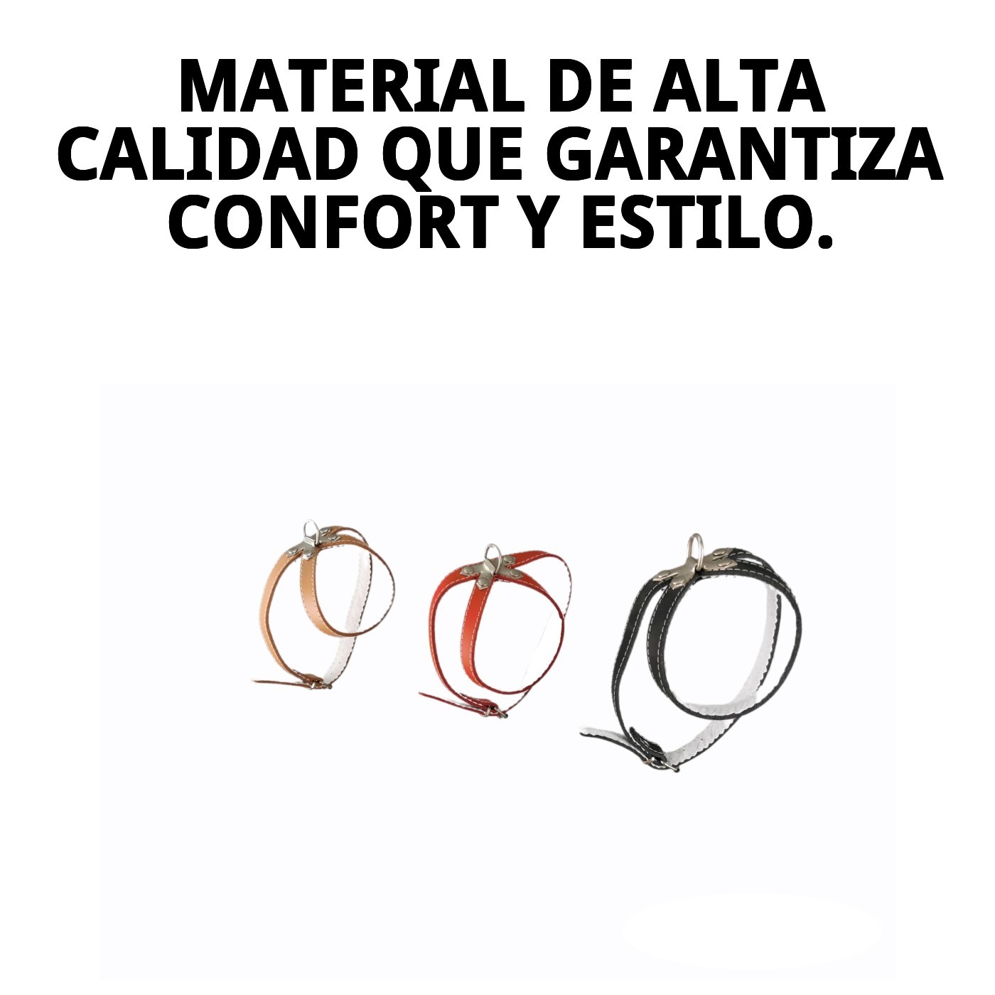 PETRAL CUERO C/FORNITURA 25 CM