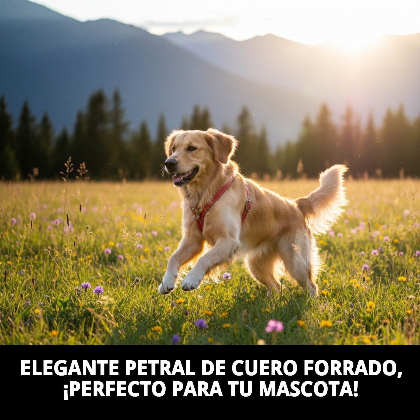 PETRAL CUERO FORRADO  25 CM