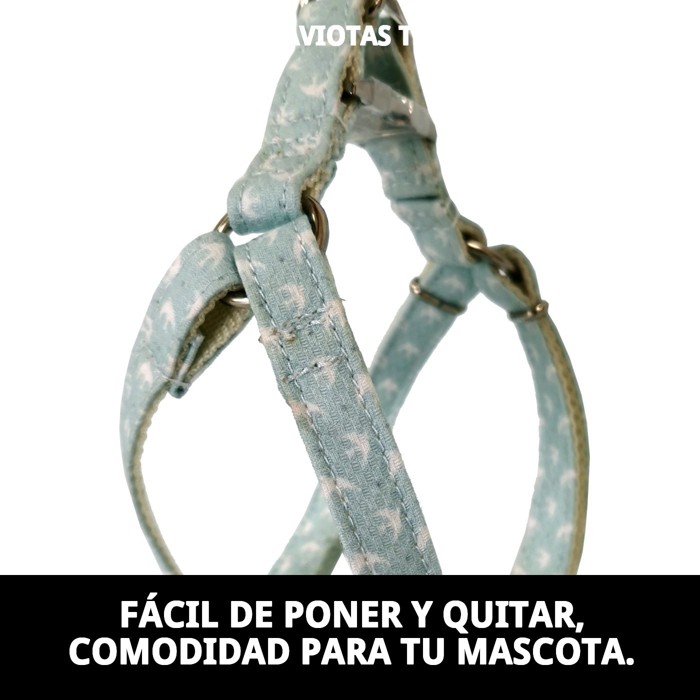 Petral para Perro Gaviotas T-5 (40–50 cm x 2 cm) | Arnés Ajustable y Cómodo – Moly