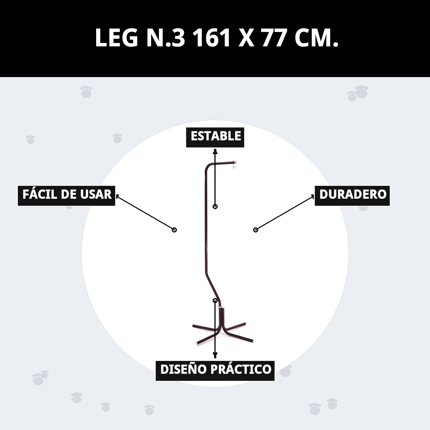 PIE N.3 161 X 77 CM.