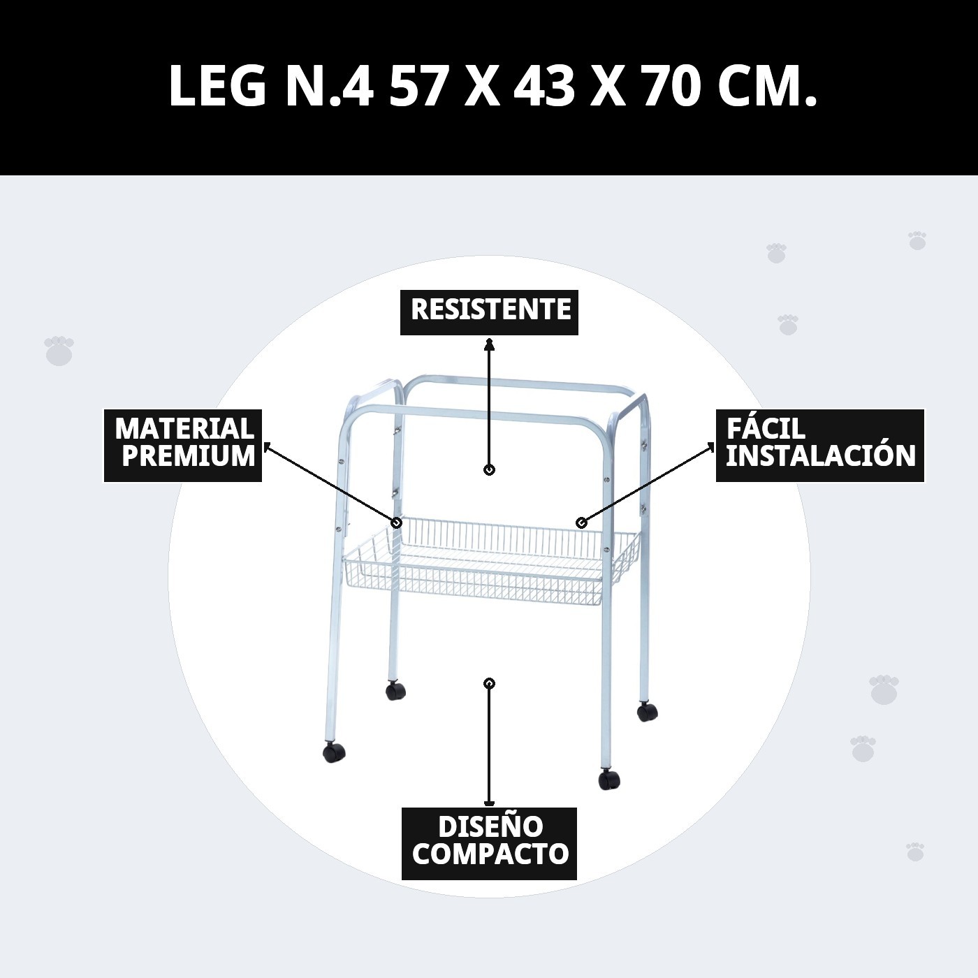 PIE N.4 57 X 43 X 70 CM.