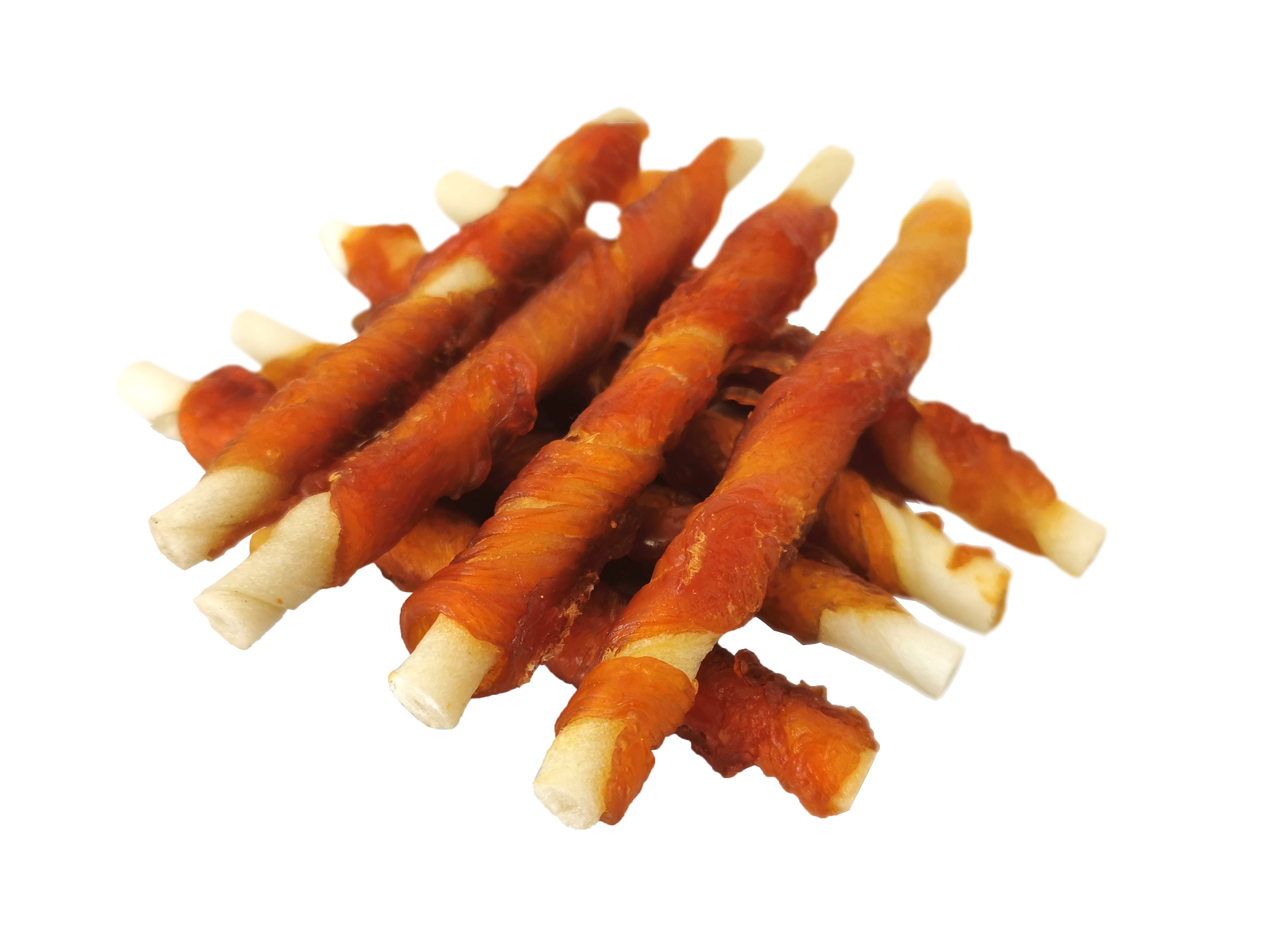 Piel de Vacuno Natural con Filete de Pollo de Corral 1 kg | Snack Natural en Granel para Perros | Alta Proteína Moly