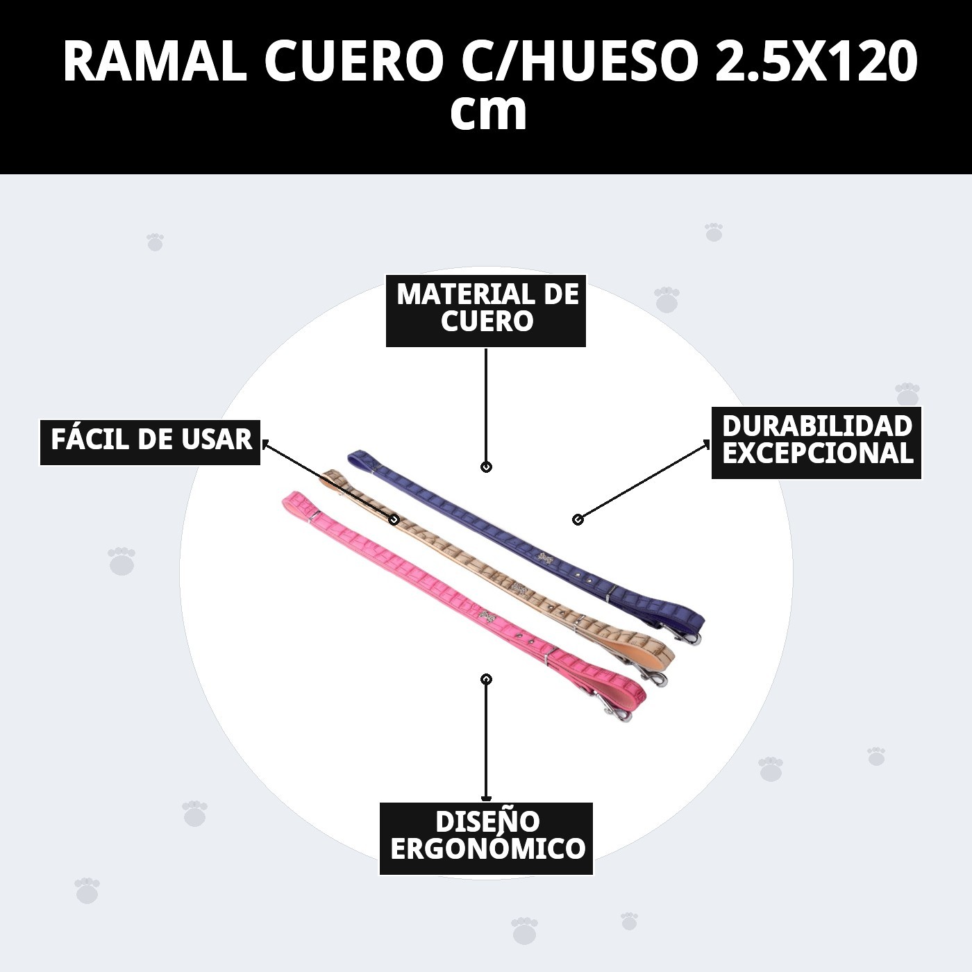 RAMAL CUERO C/HUESO 2.5X120 cm