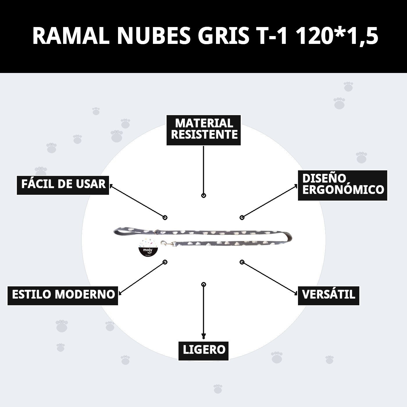 RAMAL NUBES GRIS T-1 120*1,5
