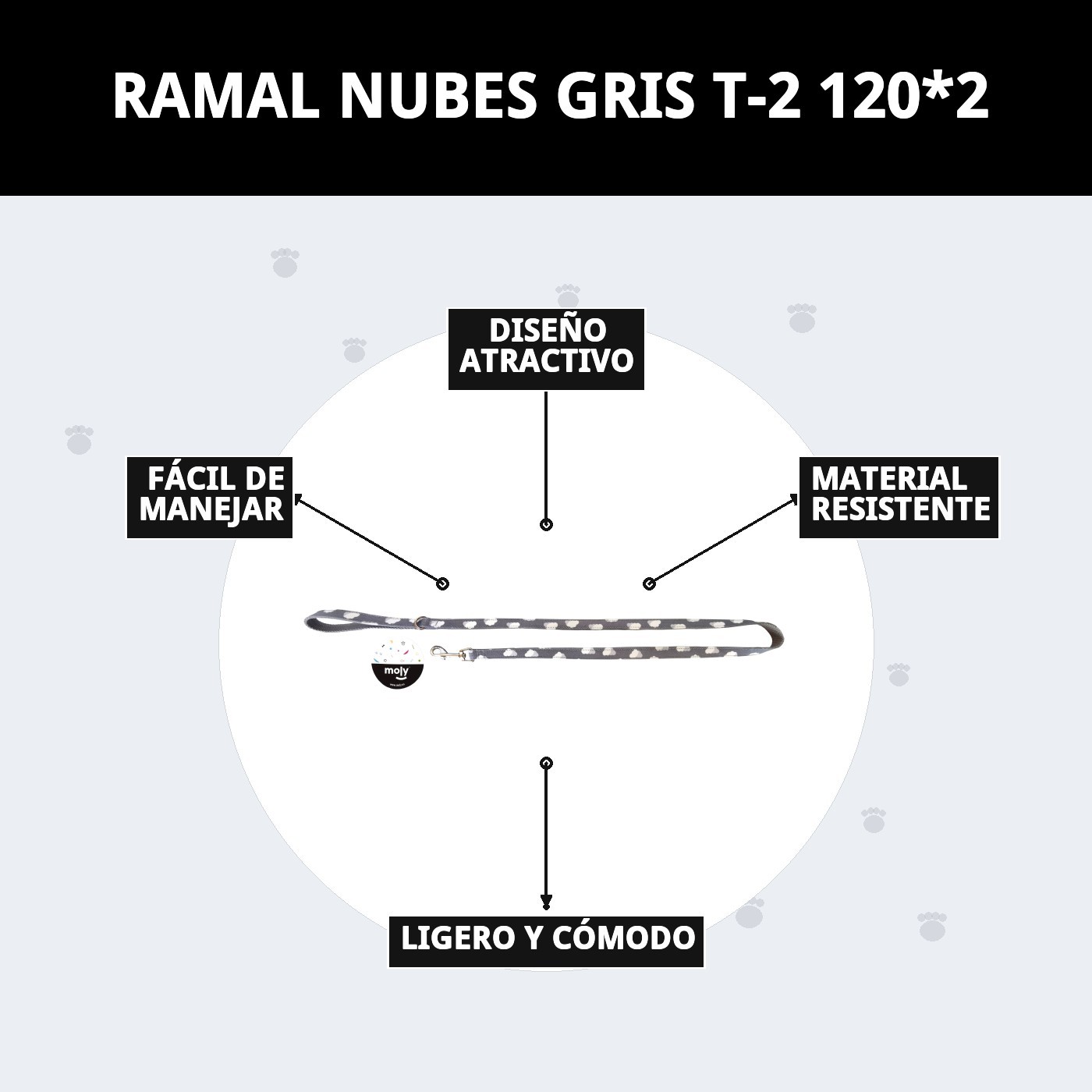 RAMAL NUBES GRIS T-2 120*2