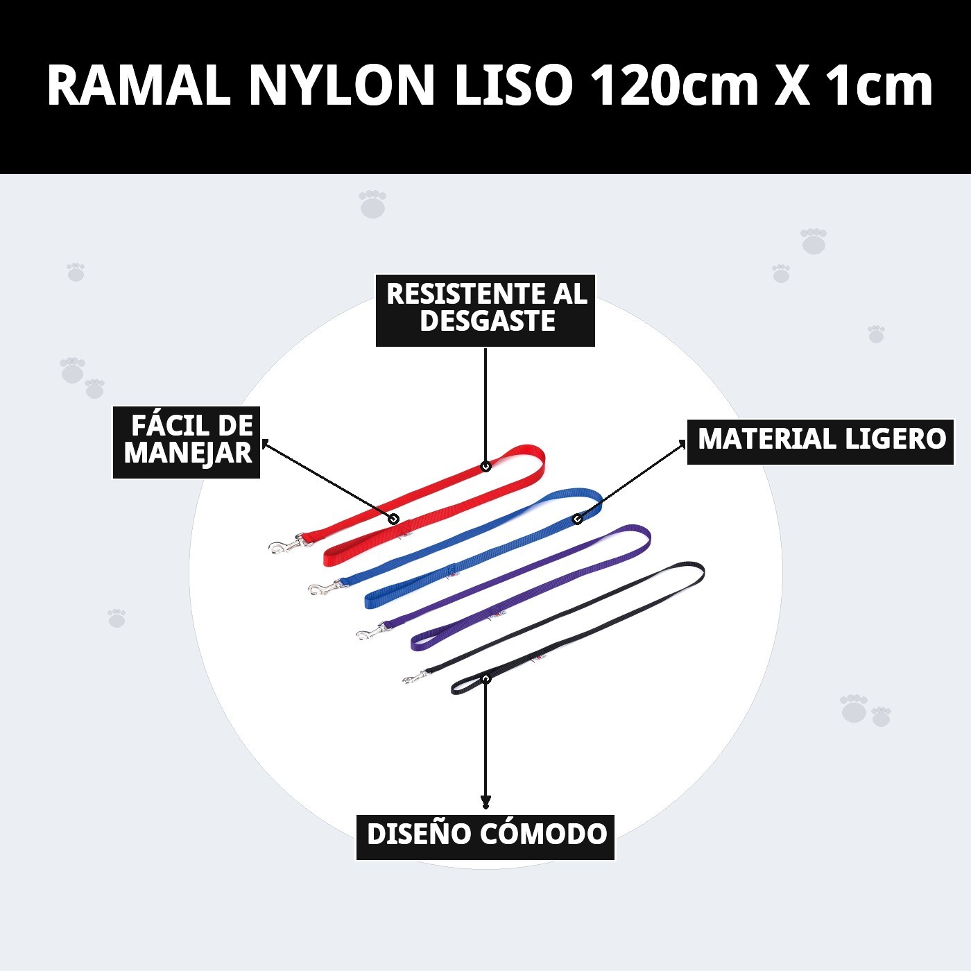 RAMAL NYLON LISO 120cm X 1cm
