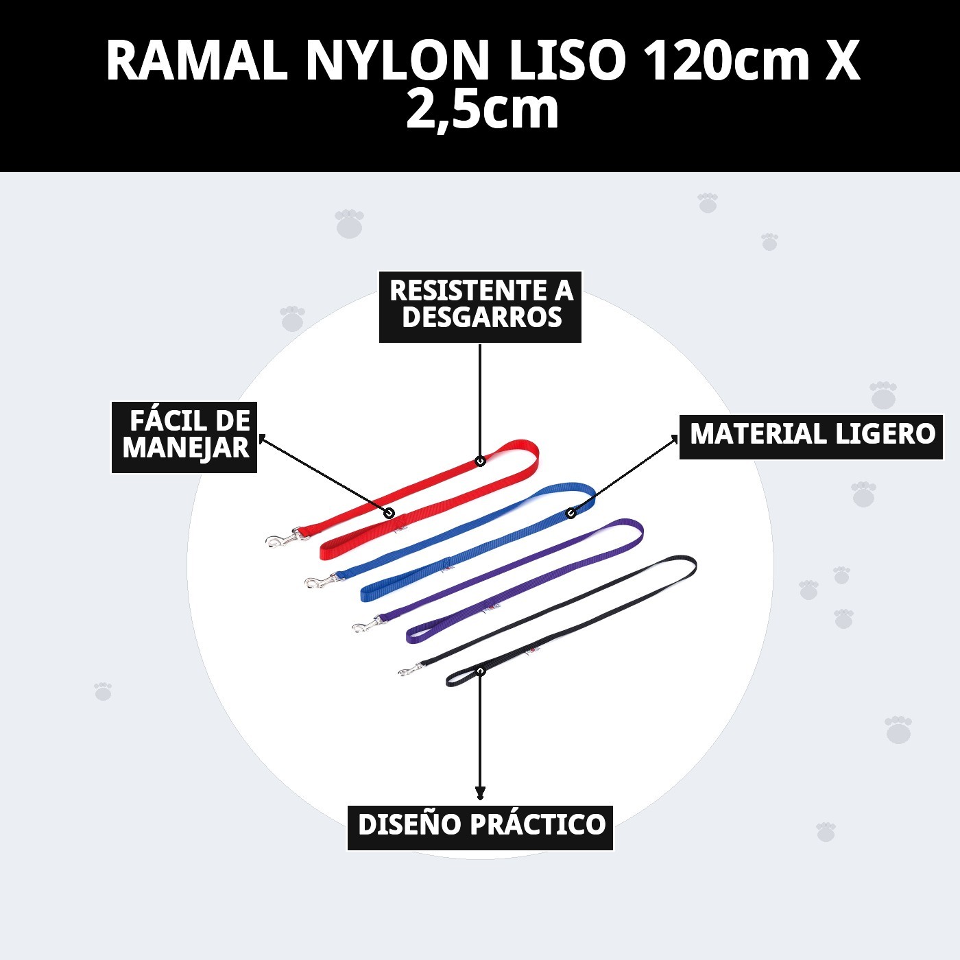 RAMAL NYLON LISO 120cm X 2,5cm