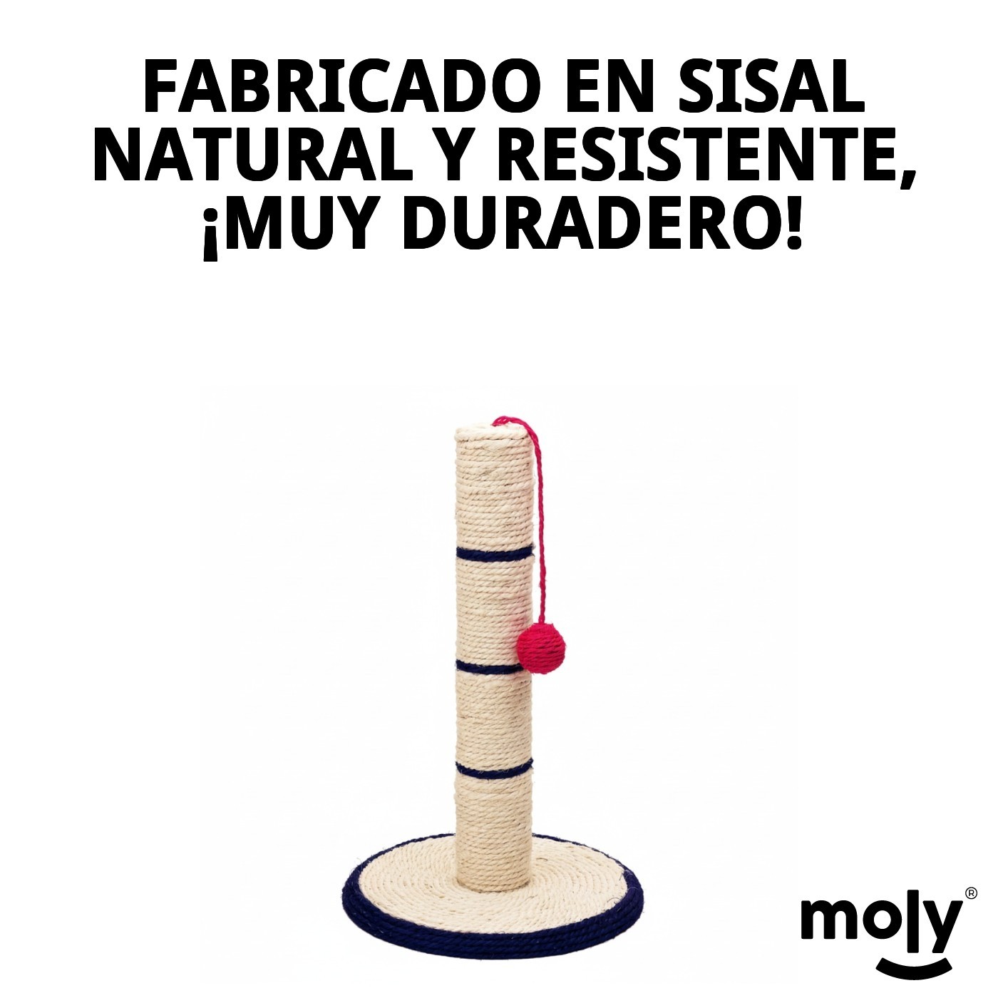 RASCADOR POSTE SISAL C/PELOTA 45cm