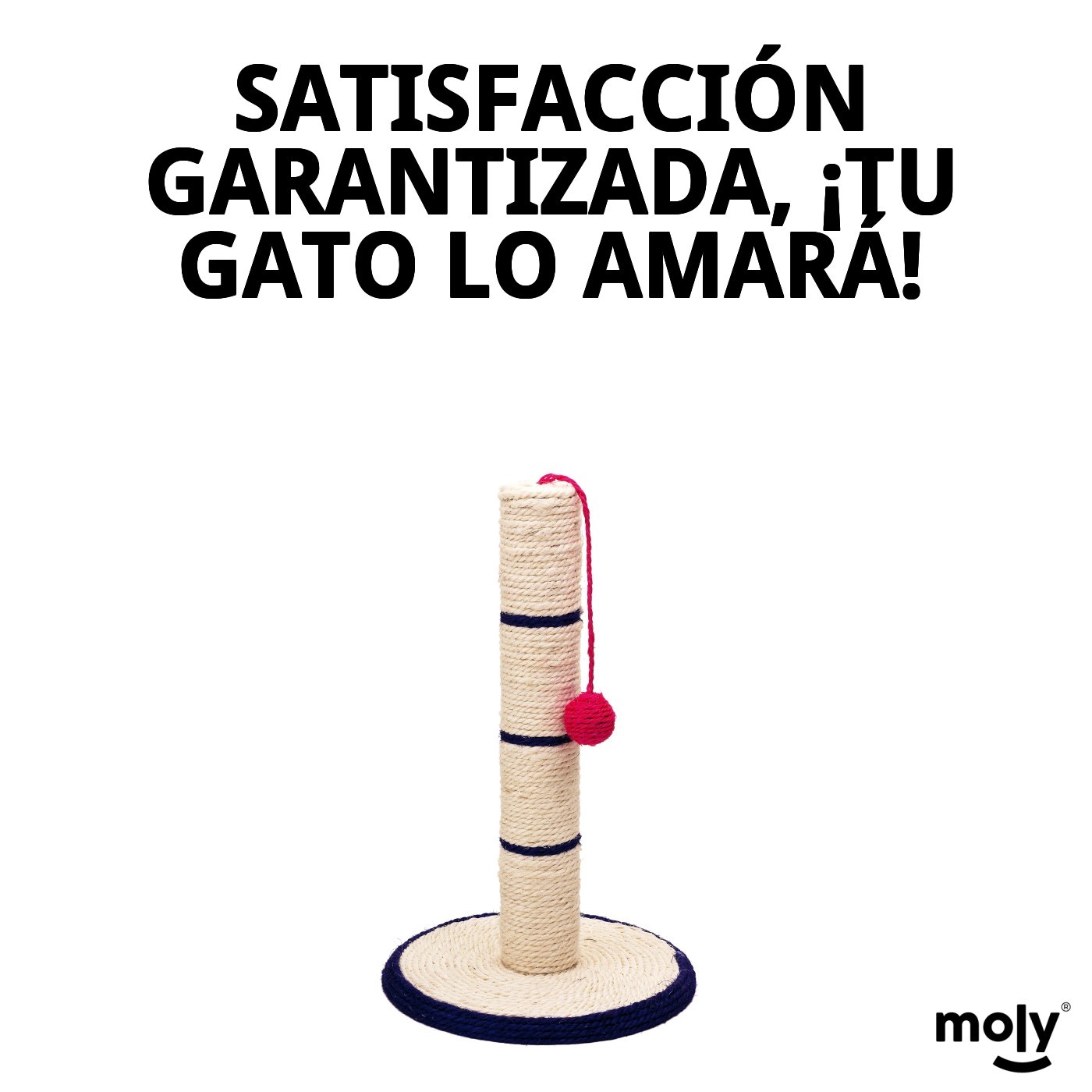 RASCADOR POSTE SISAL C/PELOTA 45cm