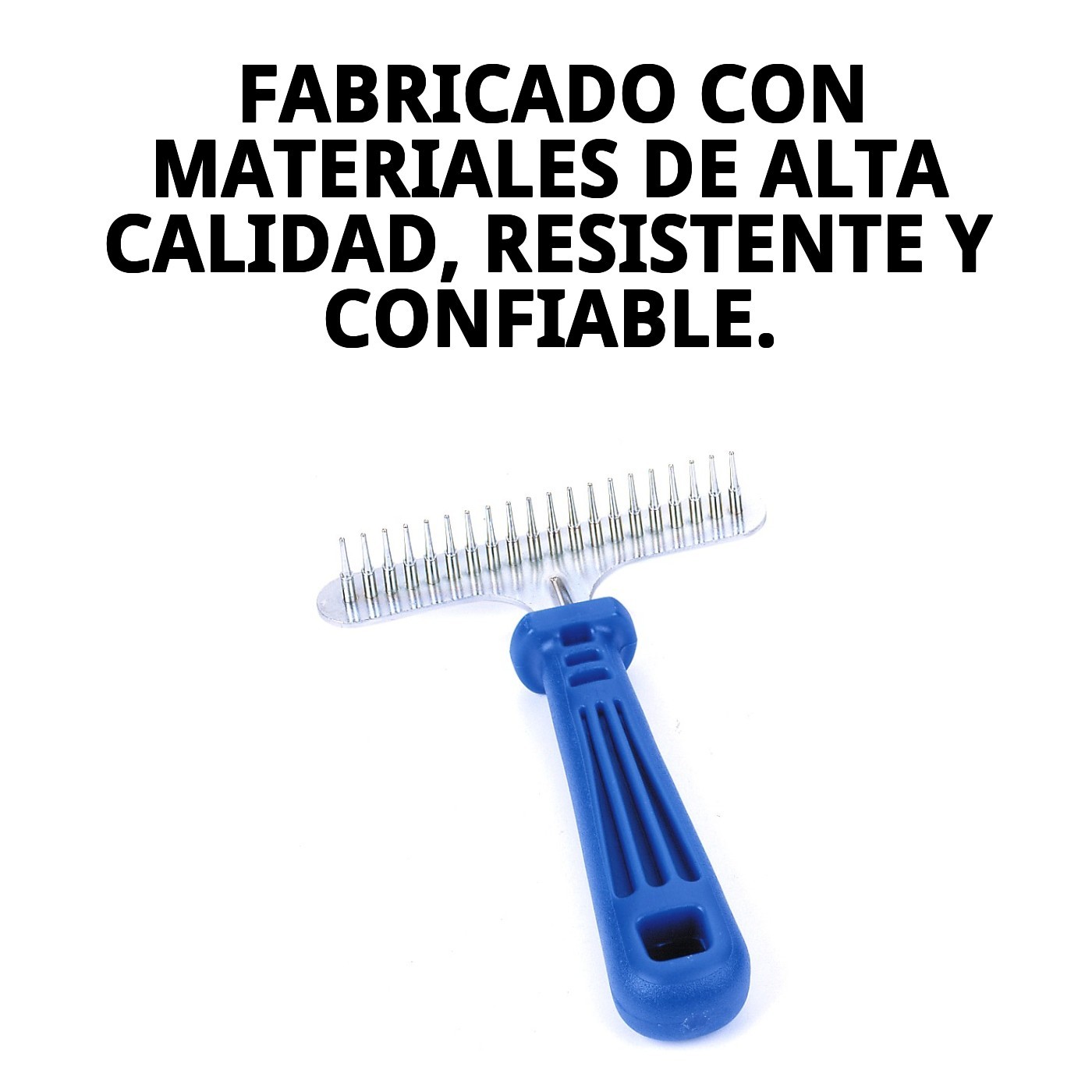 Rastrillo Metálico Removedor de Primera Capa Moly | Elimina Subpelo Suelto sin Dañar el Manto