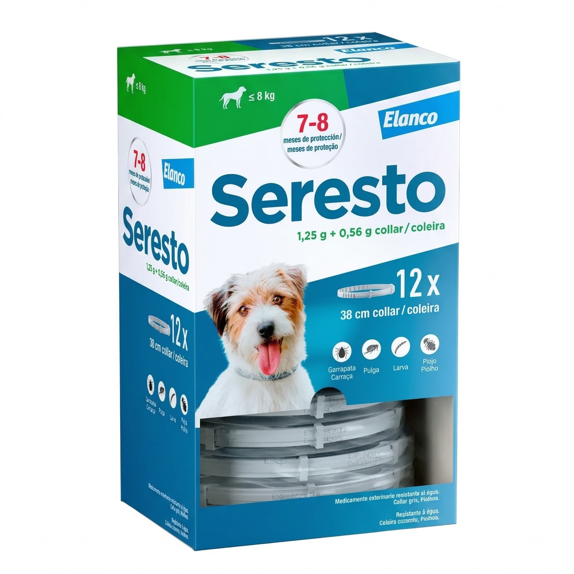 SERESTO CLÍNICO PARA PERROS HASTA 8 KG | COLLAR ANTIPARASITARIO DE LARGA DURACIÓN CONTRA PULGAS Y GARRAPATAS