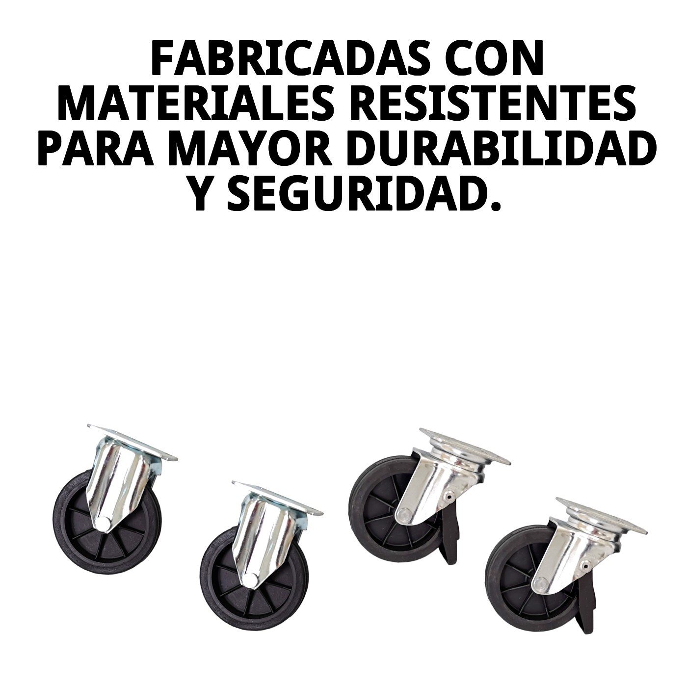 Set 4 Ruedas Giratorias para Transportines de Perro