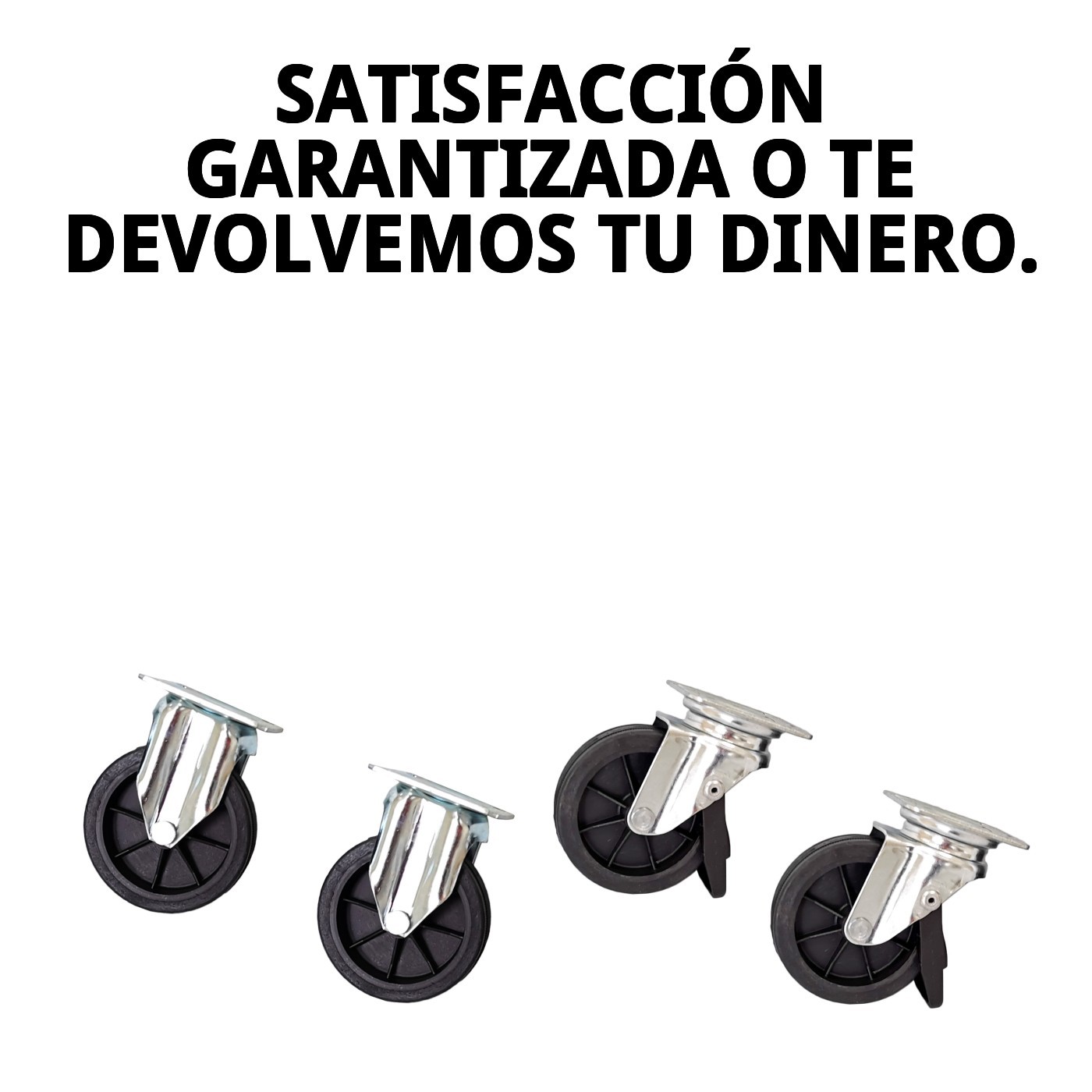 Set 4 Ruedas Giratorias para Transportines de Perro