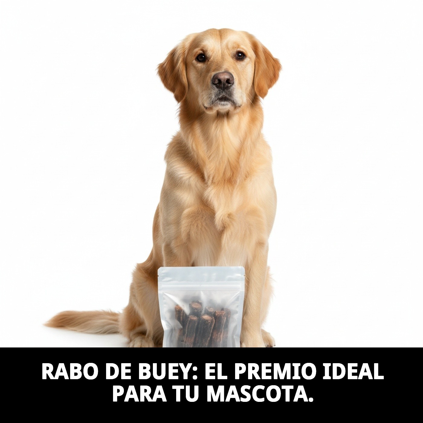 Snack Moly Rabo de Buey Talla S (12–14 cm) | Masticación Natural y Duradera para Perros Pequeños