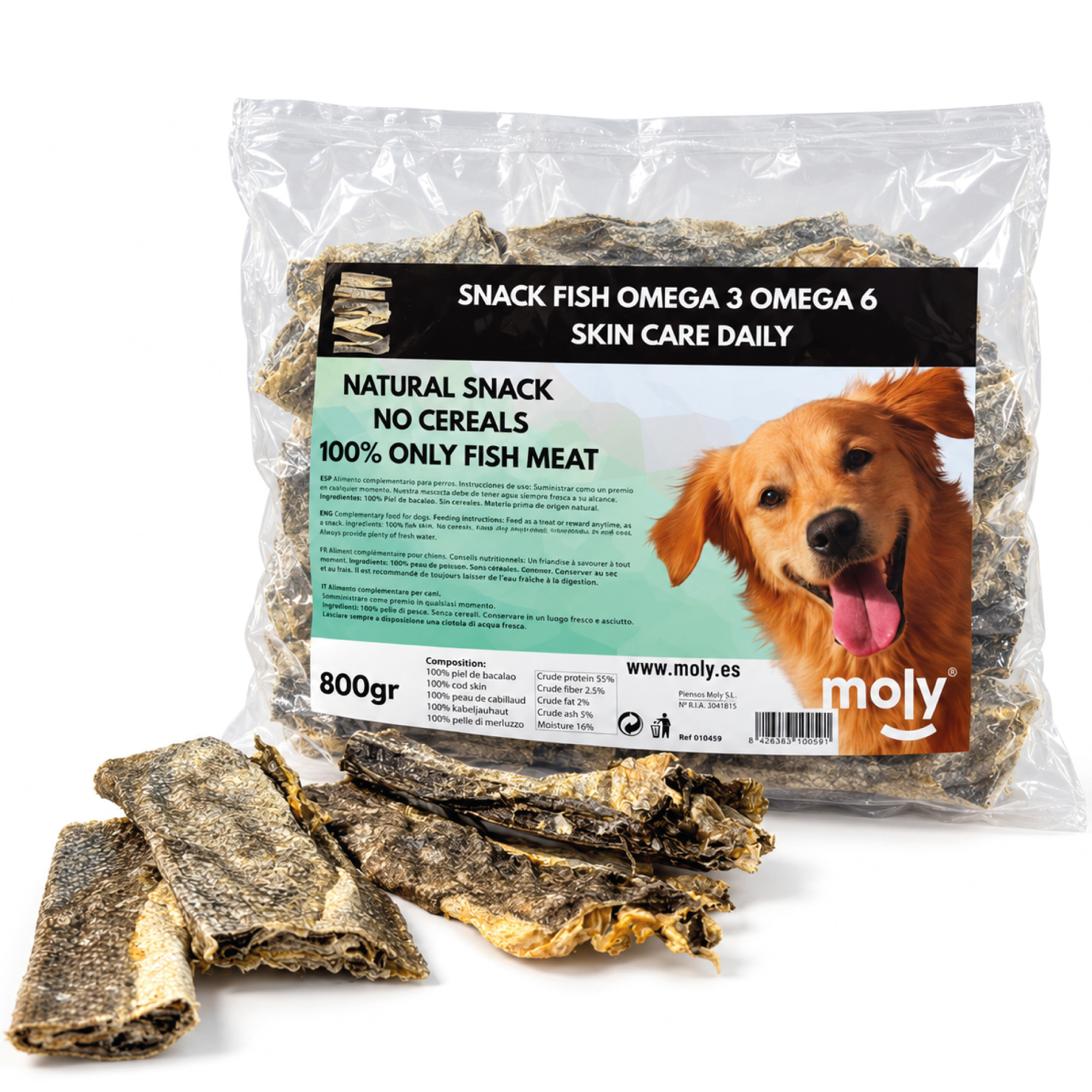 SNACK MONOPROTEICO PIELES SENSIBLES FUENTE OMEGA 3 Y OMEGA 6