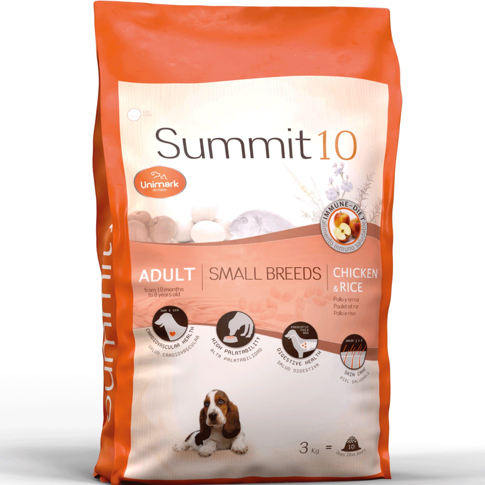 SUMMIT 10 ADULT SMALL BREEDS CHICKEN RICE 3 KG | PIENSO PREMIUM PARA PERROS ADULTOS DE RAZA PEQUEÑA
