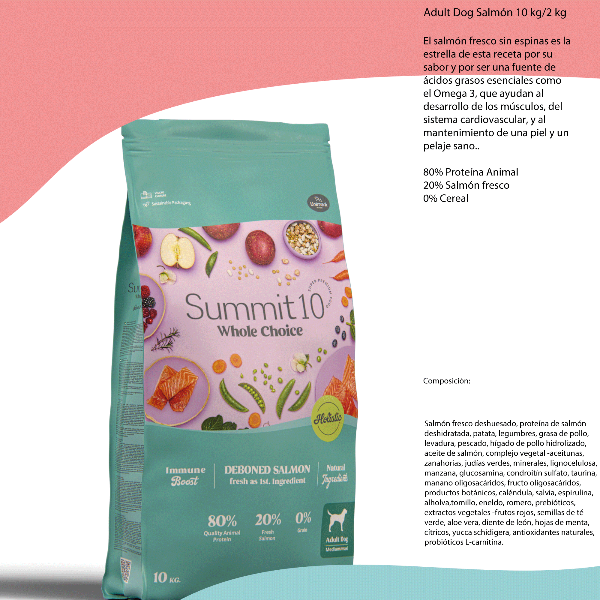 Summit Wch Adult Dog Medium/Maxi Salmon 10 kg