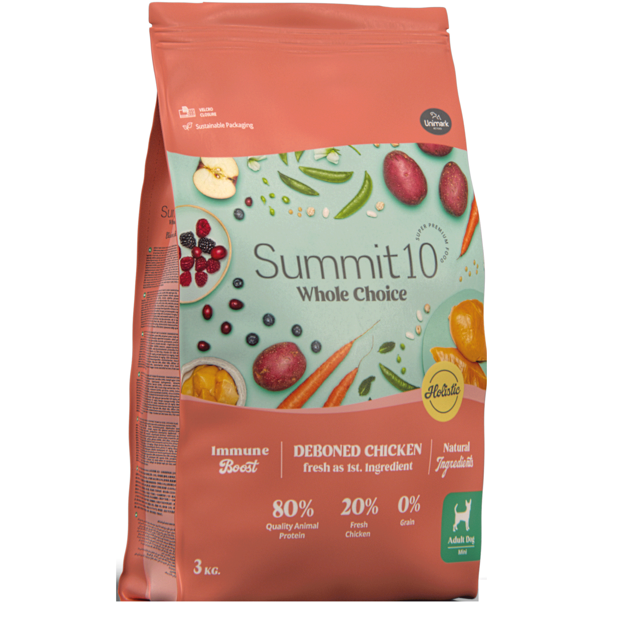 SUMMIT WCH ADULT MINI CHICKEN 3 KG | PIENSO HOLÍSTICO SIN CEREALES PARA PERROS ADULTOS DE RAZA PEQUEÑA CON POLLO FRESCO