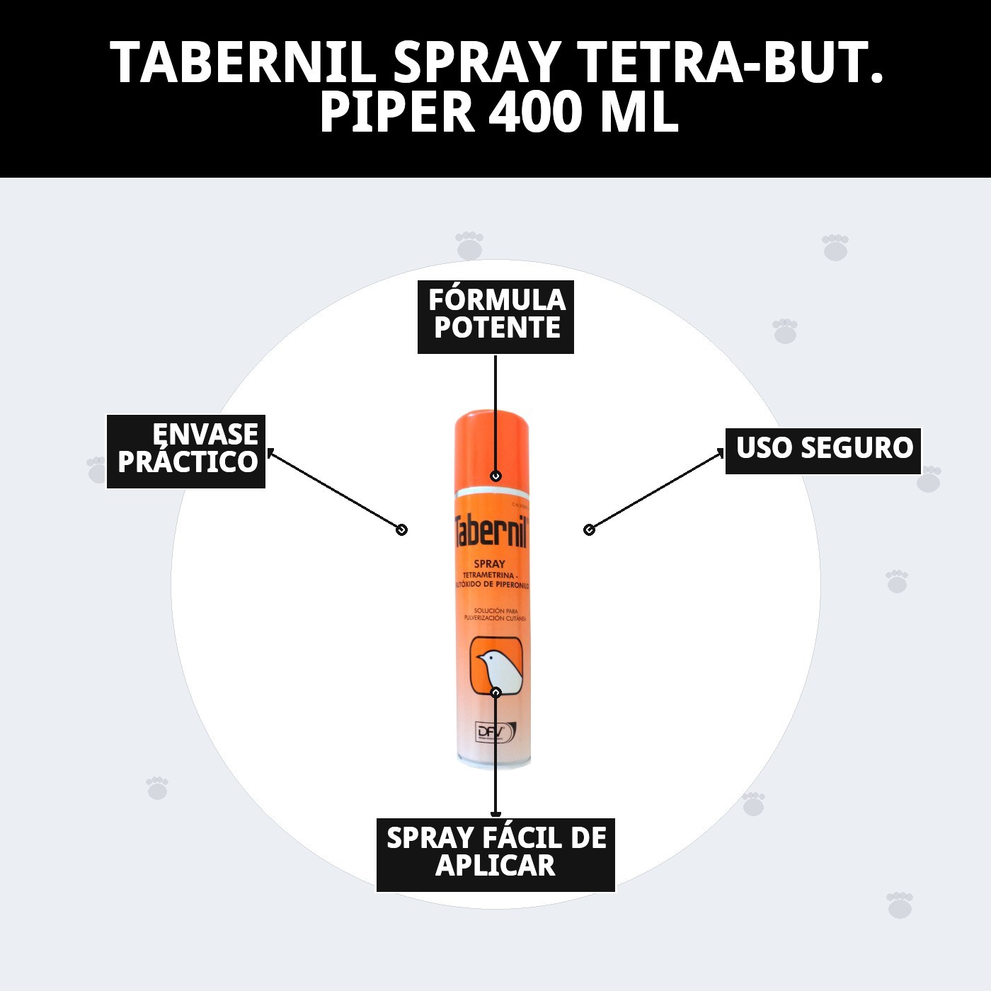 TABERNIL SPRAY TETRA-BUT. PIPER 400 ML