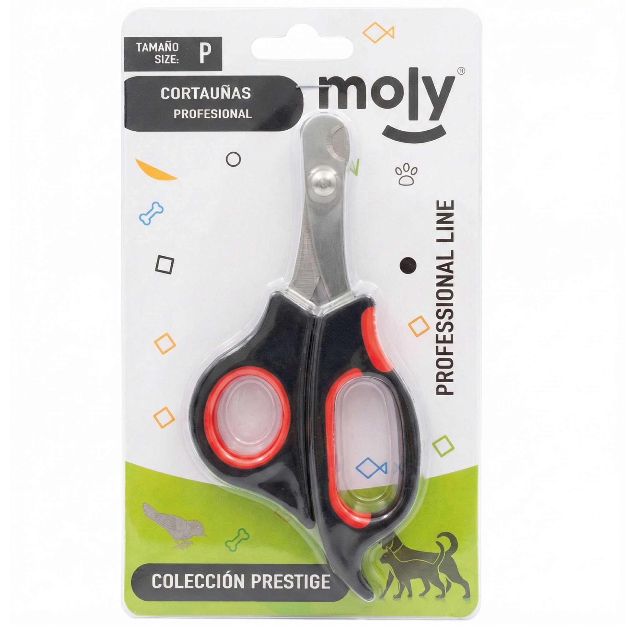 Tijeras Cortauñas para Perros y Gatos Pequeños | Corte Preciso y Seguro con Mango Antideslizante-Moly
