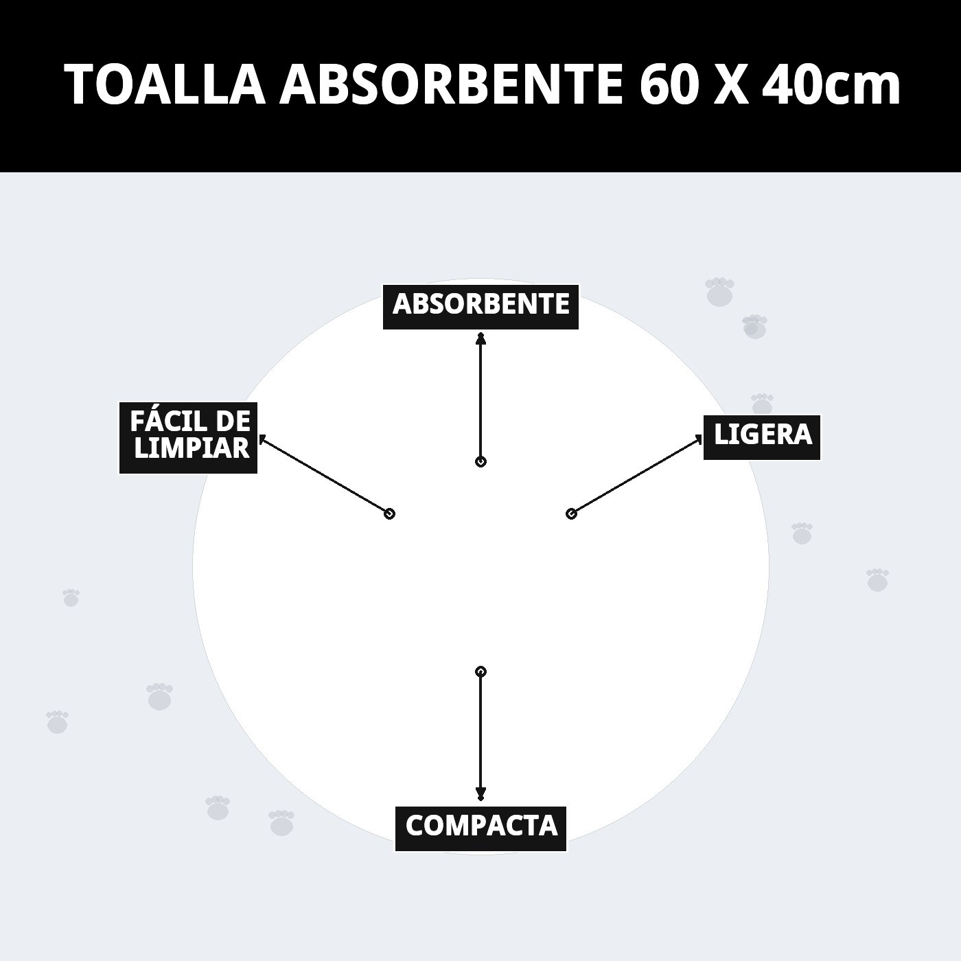 TOALLA ABSORBENTE 60 X 40cm