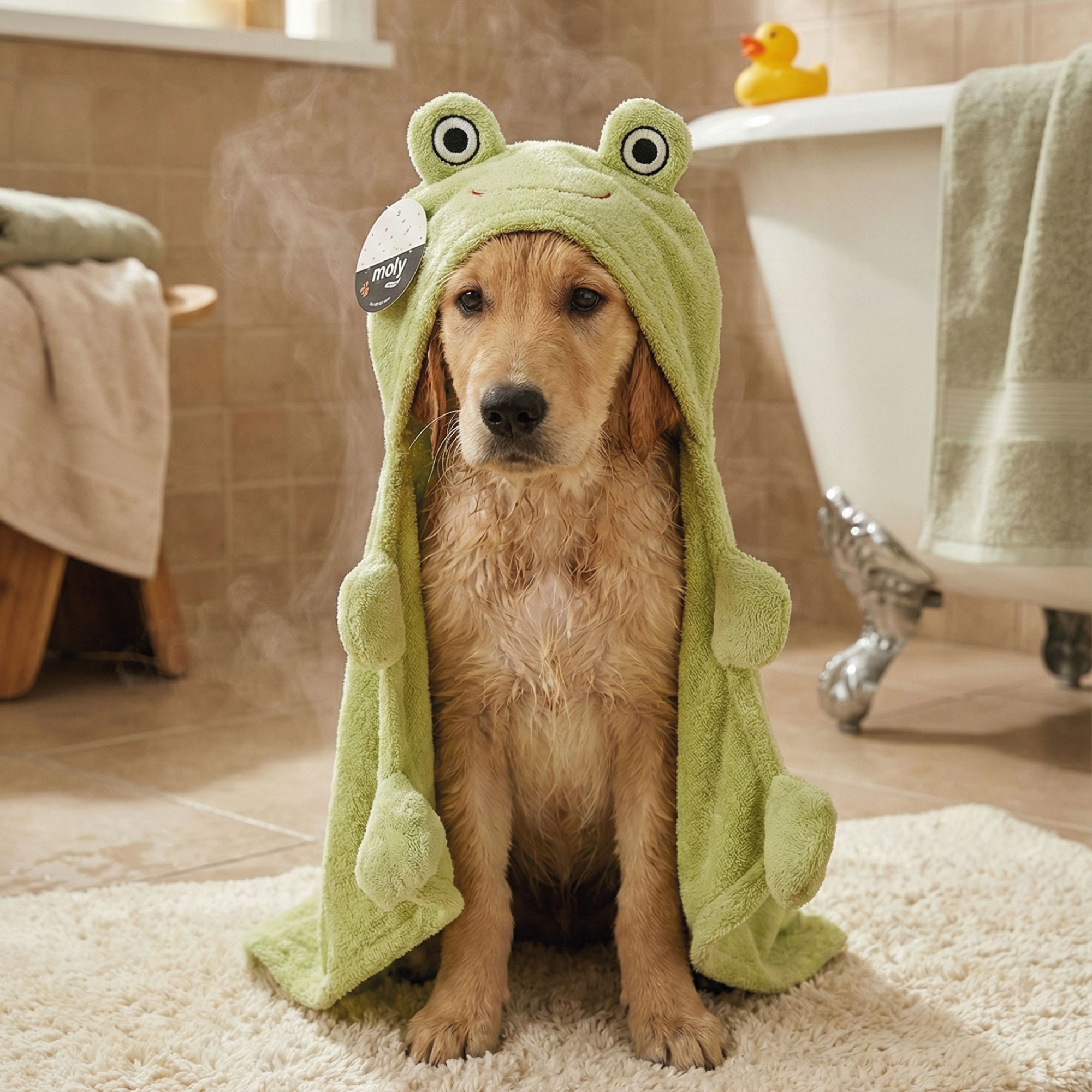 Toalla Lemon Antiácaros 72×51 cm Moly | Suave, Absorbente y Protectora para Perros y Gatos