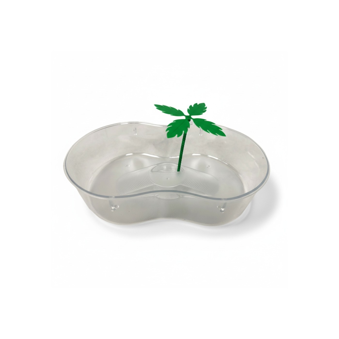 TORTUGUERA PLASTICO C/PALMERA 31X21X7,5 CM