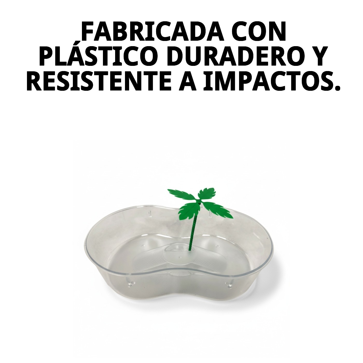 TORTUGUERA PLASTICO C/PALMERA 31X21X7,5 CM