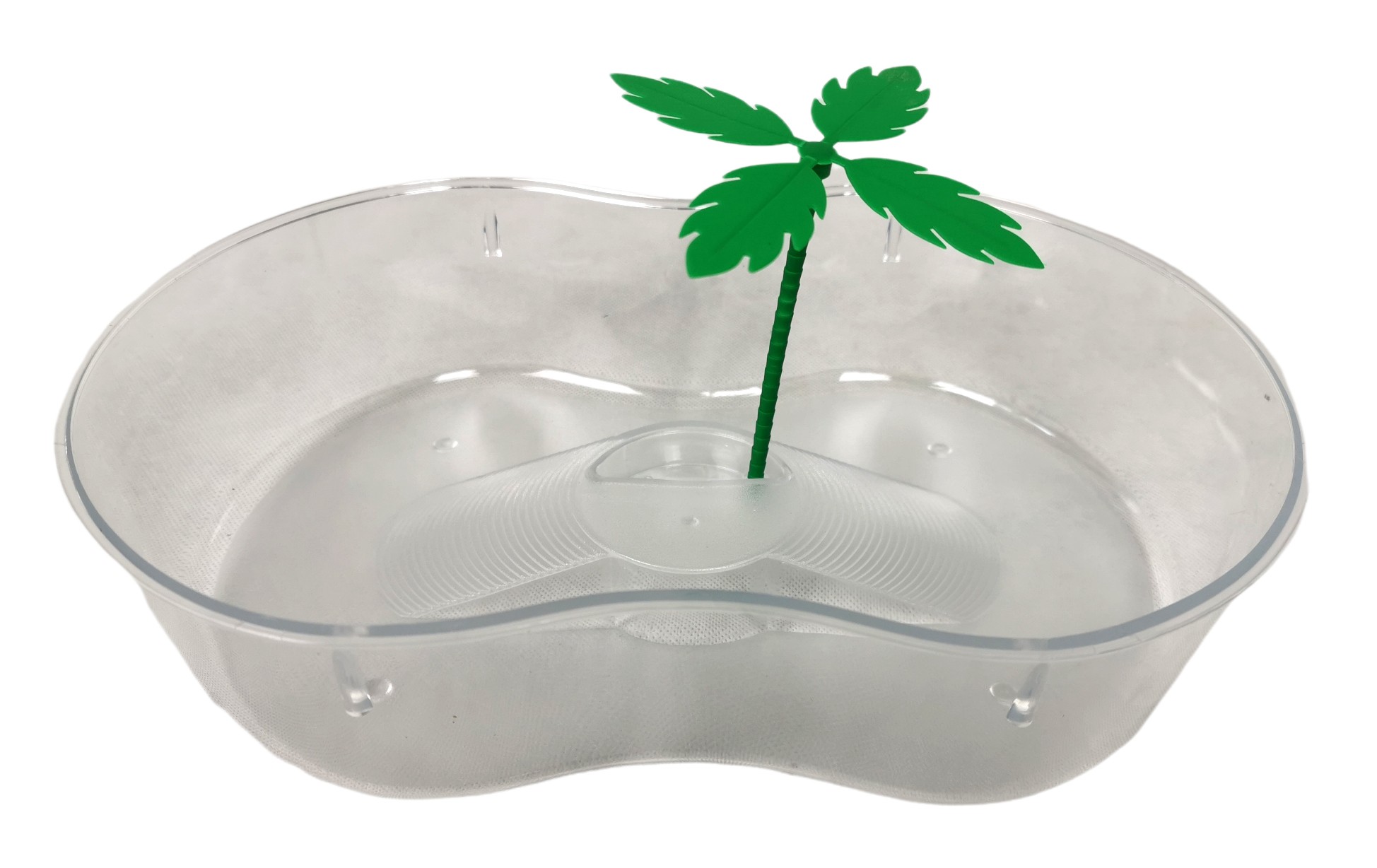 TORTUGUERA PLASTICO C/PALMERA 31X21X7,5 CM