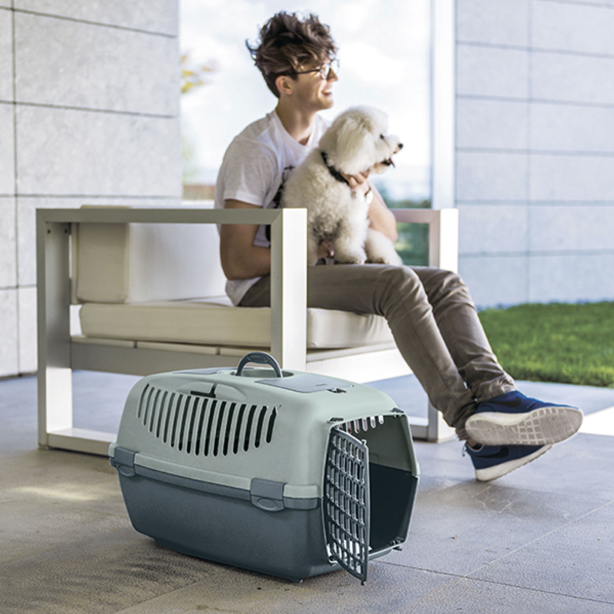 Transportín Gulliver Basic N.º 3 (61×40×38 cm) | Transportín Resistente para Perros y Gatos Medianos