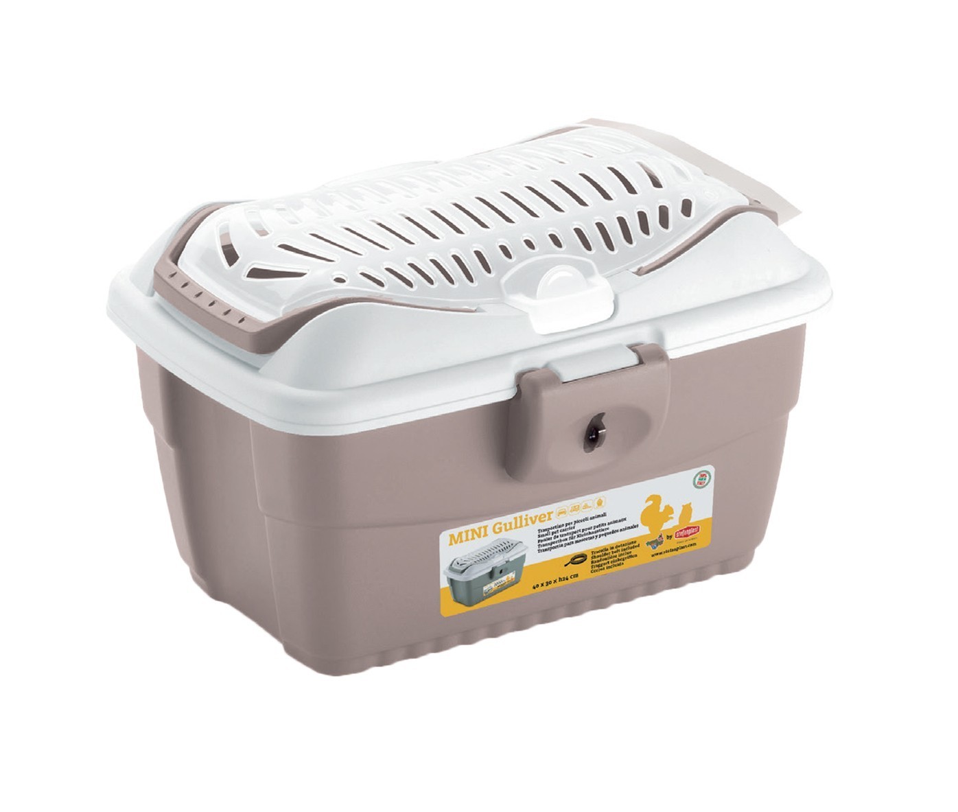 Transportín Mini Gulliver 40×30×24 cm | Caja de Transporte Segura para Perros y Gatos Pequeños