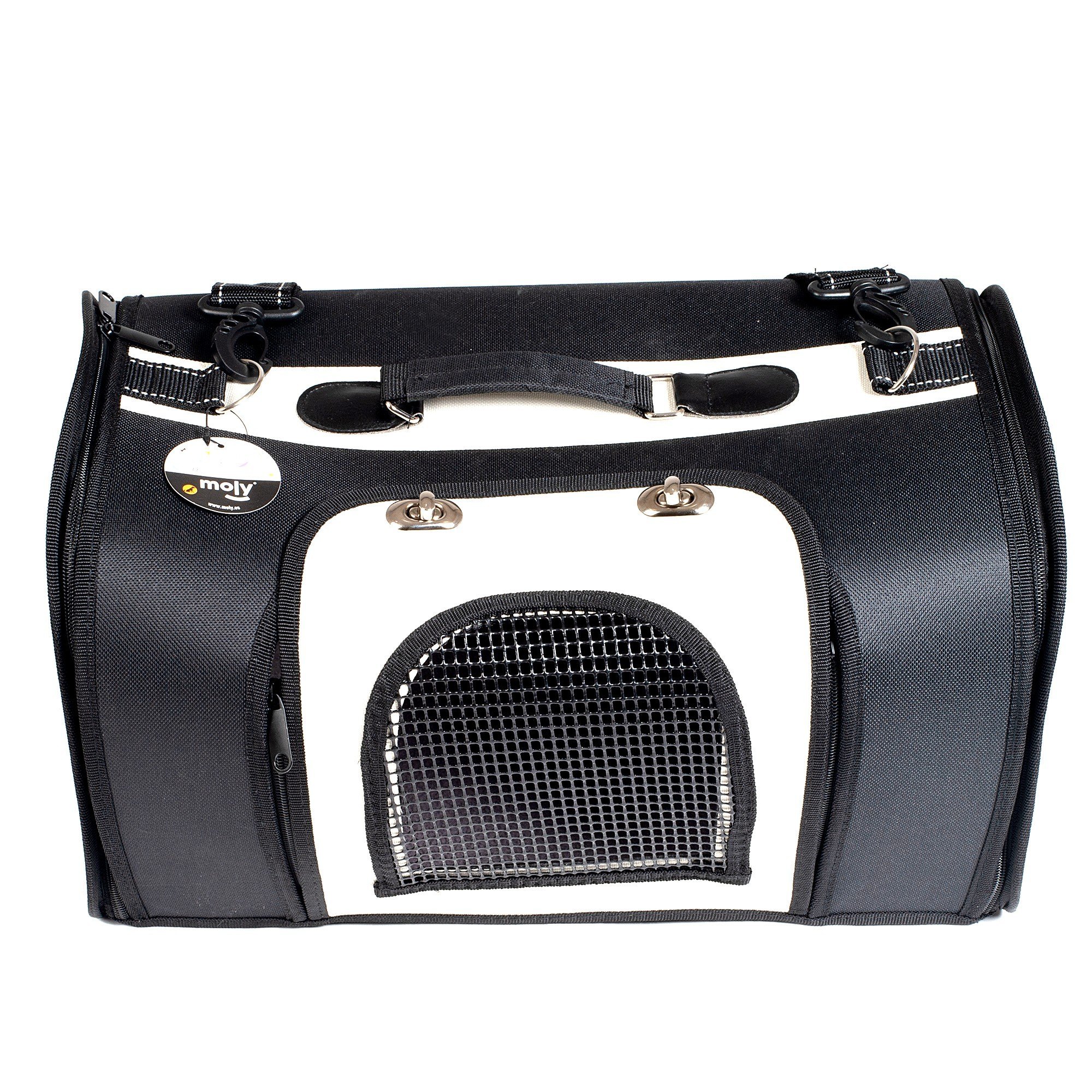 Transportín Nylon Prestige 43×25×29 cm | Bolsa de Transporte Cómoda y Segura para Perros y Gatos – Moly