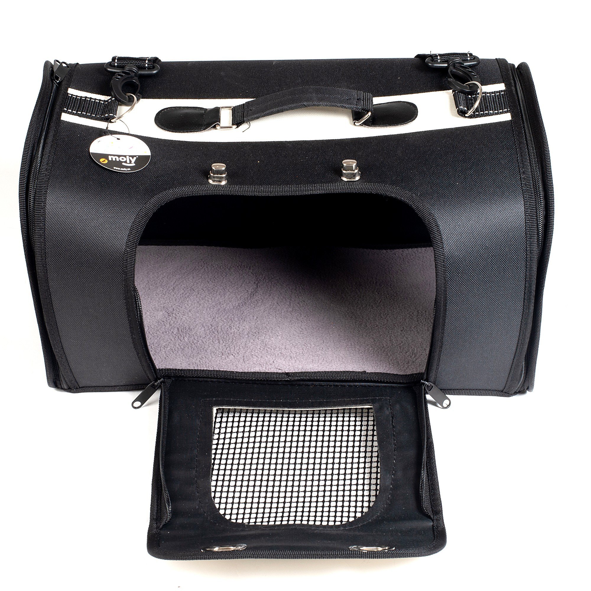 Transportín Nylon Prestige 43×25×29 cm | Bolsa de Transporte Cómoda y Segura para Perros y Gatos – Moly