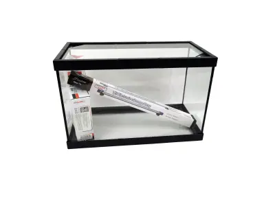ACUARIO CRISTAL C/M NEGRO 20 LTS KIT COMPLETO 40X2