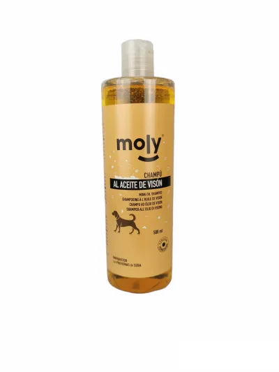 Champú Aceite de Visón 500 ml Moly | Nutrición Profunda y Brillo Intenso para Pelos Largos y Delicados