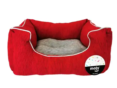 CUNA RECT. CHENILLA ROJA T-3 75*63*24