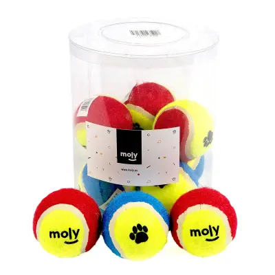 EXP. 10 PELOTAS TENIS C/HUELLAS 6.5CMS
