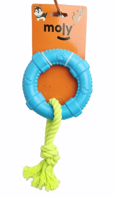 JUGUETE TPR ECO CON CUERDA INTERACTIVO DENTAL 9 CM