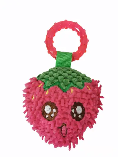 Mordedor Fresa para Perros 18 cm Moly | Peluche Suave con Sonido y Textura Estimulante