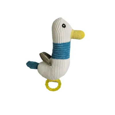 Peluche Duck con Mordedor de Silicona 22 cm Moly | Juguete Interactivo, Suave y Resistente para Perros
