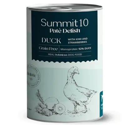 SUMMIT 10 PATÉ DELISH DUCK GRAIN FREE 400 GR | ALIMENTO HÚMEDO MONOPROTEICO PARA PERROS ADULTOS