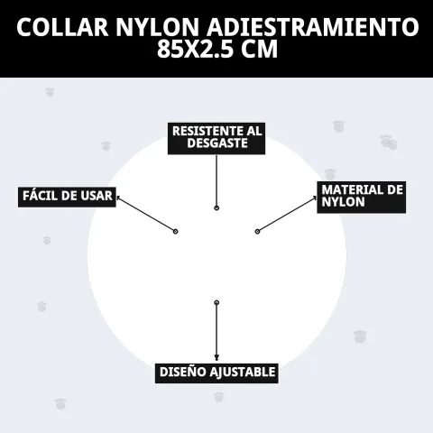 COLLAR NYLON ADIESTRAMIENTO 85X2.5 CM